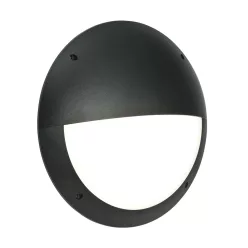   ENDON 55690 SERAN Modern Kültéri Fali Lámpa Matt Fekete, Opál LED IP44