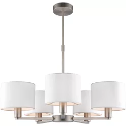   ENDON 60257 DALEY Modern Csillár Antik Fehér, Nikkel E14 IP20
