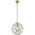 ENDON 69784 MIELE Glamour Függesztett Lámpa Antik Sárgaréz, Átlátszó E27 IP20