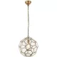 ENDON 69784 MIELE Glamour Függesztett Lámpa Antik Sárgaréz, Átlátszó E27 IP20