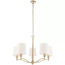   ENDON 70245 ORTONA Modern Csillár Antik Fehér, Antik Sárgaréz E14 IP20