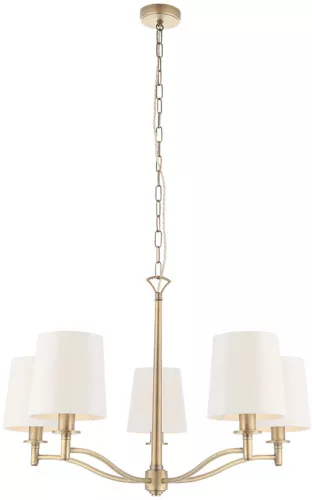 ENDON 70245 ORTONA Modern Csillár Antik Fehér, Antik Sárgaréz E14 IP20