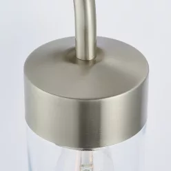   ENDON 71184 NORTH Modern Kültéri Fali Lámpa Átlátszó, Ezüstre Festett E27 IP44