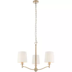   ENDON 73411 ORTONA Modern Csillár Antik Fehér, Antik Sárgaréz E14 IP20