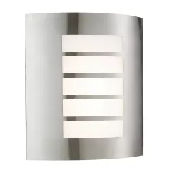   ENDON 75930 BIANCO Modern Kültéri Fali Lámpa Opál, Szálcsiszolt Acél LED IP44