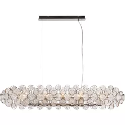   ENDON 76507 MARELLA Glamour Függesztett Lámpa Nickel-Nero, Átlátszó E14 IP20