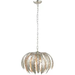   ENDON 76678 DELPHINE Glamour Függesztett Lámpa Ezüst E14 IP20