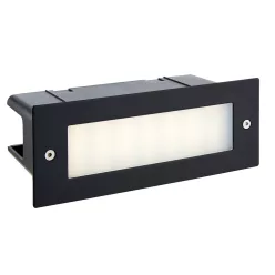   ENDON 78638 SEINA Kültéri Falba Építhető Lámpa Fekete LED IP44