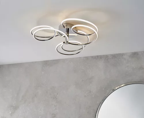 ENDON 81886 ETERNE Modern LED Mennyezeti Lámpa Fehér, Króm LED IP20