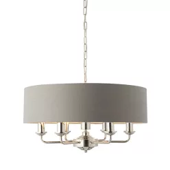  ENDON 94373 HIGHCLERE Ernyős Függesztett Lámpa Nickel-Nero, Faszén E14 IP20