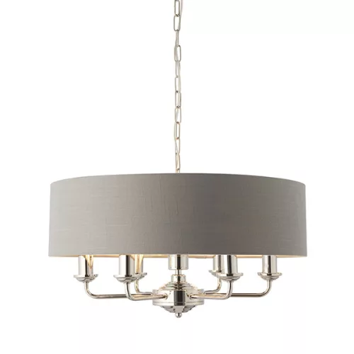 ENDON 94373 HIGHCLERE Ernyős Függesztett Lámpa Nickel-Nero, Faszén E14 IP20
