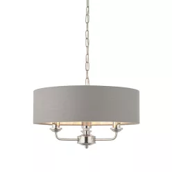   ENDON 94377 HIGHCLERE Ernyős Függesztett Lámpa Nickel-Nero, Faszén E14 IP20