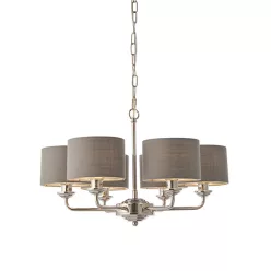   ENDON 94381 HIGHCLERE Modern Csillár Nickel-Nero, Faszén E14 IP20