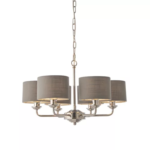ENDON 94381 HIGHCLERE Modern Csillár Nickel-Nero, Faszén E14 IP20