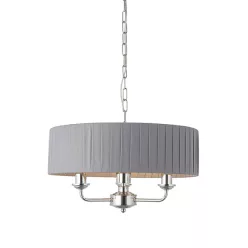   ENDON 94394 HIGHCLERE Ernyős Függesztett Lámpa Nickel-Nero, Faszén E14 IP20