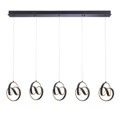   ENDON 97624 COSMA Többágú Függesztett Lámpa Fehér, Fekete LED IP20