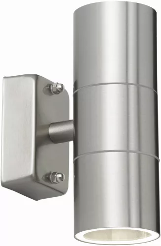 ENDON EL-40095 CANON Modern Kültéri Fali Lámpa Polírozott Rozsdamentes Acél, Átlátszó GU10 IP44