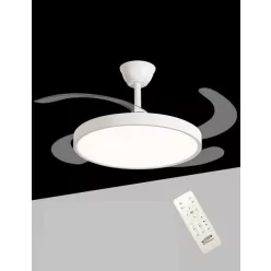  UNIVERSO Ventilátoros lámpa LED 40w 2445lm CCT. DC:30W D1070 x 370mm fehér