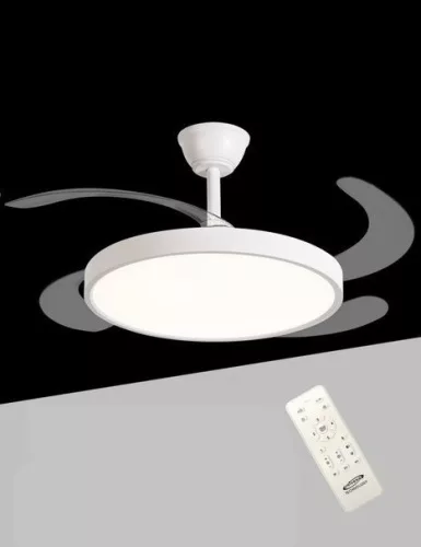 UNIVERSO Ventilátoros lámpa LED 40w 2445lm CCT. DC:30W D1070 x 370mm fehér