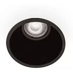 fürdőszobai beépíthető lámpa fekete színű vázzal és fém testtel beltéri használatra faro-02200502 - moretti.hu