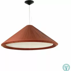 függesztett lámpa vörös színű vázzal és fém testtel beltéri használatra faro-20126 - moretti.hu