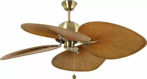 ventilátoros lámpa barna színű vázzal és fém testtel beltéri használatra faro-33352 - moretti.hu