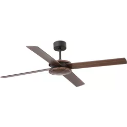 ventilátoros lámpa barna színű vázzal és fém testtel beltéri használatra faro-33724 - moretti.hu