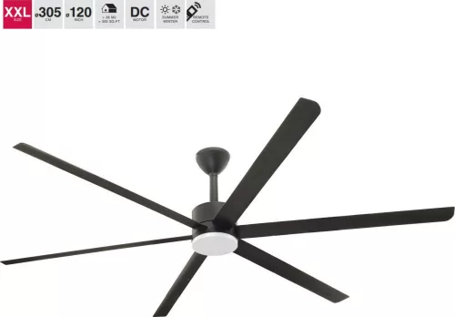 ventilátoros lámpa fekete színű vázzal és fém testtel beltéri használatra faro-34250 - moretti.hu
