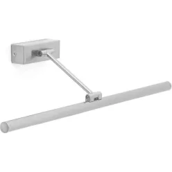 képmegvilágító lámpa nikkel színű vázzal és fém testtel beltéri használatra faro-61082 - moretti.hu