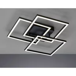   FISCHER & HONSEL 21379 SETH Modern LED Mennyezeti Lámpa Bézs, Fekete, Szürke LED IP20