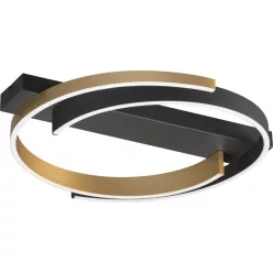   FISCHER & HONSEL 21537 CIRCLY Modern LED Mennyezeti Lámpa Fekete, Arany LED IP20