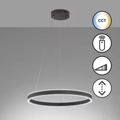   FISCHER & HONSEL 61048 SIRKO Modern Led Függesztett Lámpa Bézs, Fekete, Szürke LED IP20