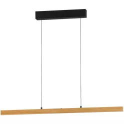   FISCHER & HONSEL 61102 SHINE-WOOD Modern Led Függesztett Lámpa Fekete, Olajozott Tölgy LED IP20