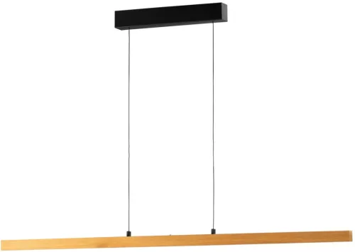 FISCHER & HONSEL 61103 SHINE-WOOD Modern Led Függesztett Lámpa Fekete, Olajozott Tölgy LED IP20