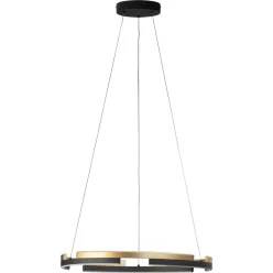   FISCHER & HONSEL 61123 CIRCLY Modern Led Függesztett Lámpa Fekete, Arany LED IP20