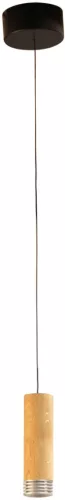 FISCHER & HONSEL 61128 SHINE-WOOD Hengeres Függesztett Lámpa Fekete, Olajozott Tölgy LED IP20