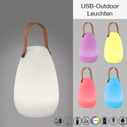   Fisher&Honsel Ruby 850142 Asztali lámpa 2x0.7W/LED RGBW 55lm IP44