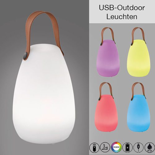 Fisher&Honsel Ruby 850143 Asztali lámpa 2x1W/LED RGBW 55lm IP44