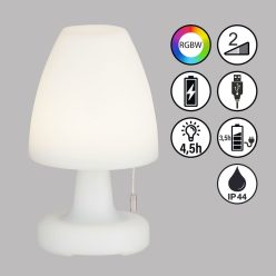   Fisher&Honsel Termoli 850250 Asztali lámpa 2x1.5W/LED RGBW 170lm IP44