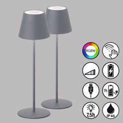   Fisher&Honsel Cosenza 850342 Asztali lámpa 2x2W/LED RGBW 270lm IP44
