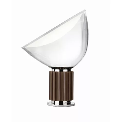 éjjeli lámpa bronz színű vázzal és fém testtel beltéri használatra flos-f6604046 - moretti.hu