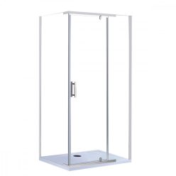   Galatro 80x100 cm asymmetrical shower cubicle without shower tray