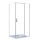 Galatro 80x100 cm asymmetrical shower cubicle without shower tray