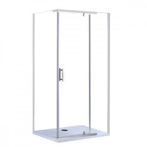 Galatro 80x100 cm asymmetrical shower cubicle without shower tray