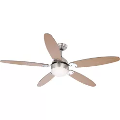 ventilátoros lámpa króm színű vázzal és fém testtel beltéri használatra globo-0308 - moretti.hu