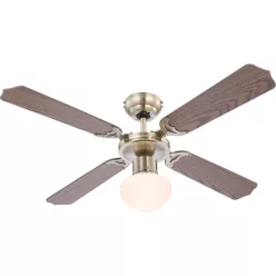 ventilátoros lámpa bronz színű vázzal és fém testtel beltéri használatra globo-0309 - moretti.hu