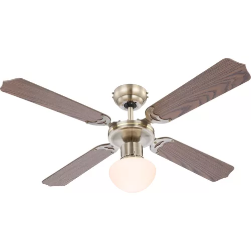 ventilátoros lámpa bronz színű vázzal és fém testtel beltéri használatra globo-0309 - moretti.hu