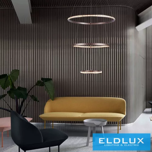 ELDLUX RINGS kristályüveg függeszték króm 59W 4000K