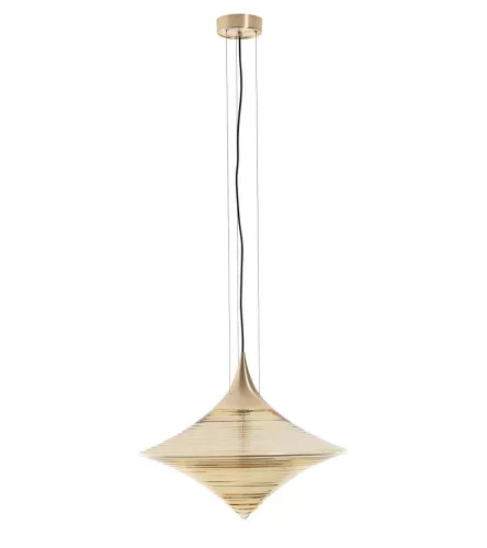 függesztett lámpa arany színű vázzal és üveg testtel beltéri használatra hind-rabii-10173 - moretti.hu