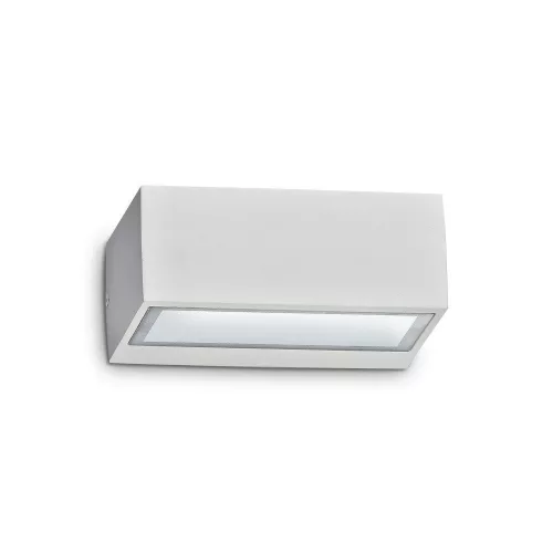 kültéri fali lámpa fehér színű vázzal és fém testtel kerti használatra ideal-lux-115351 - moretti.hu